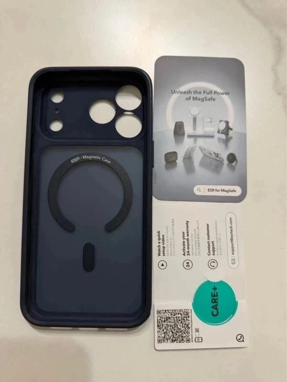 iPhone 17 Pro Max Magnetic Case | Dark Blue Translucent Matte Back